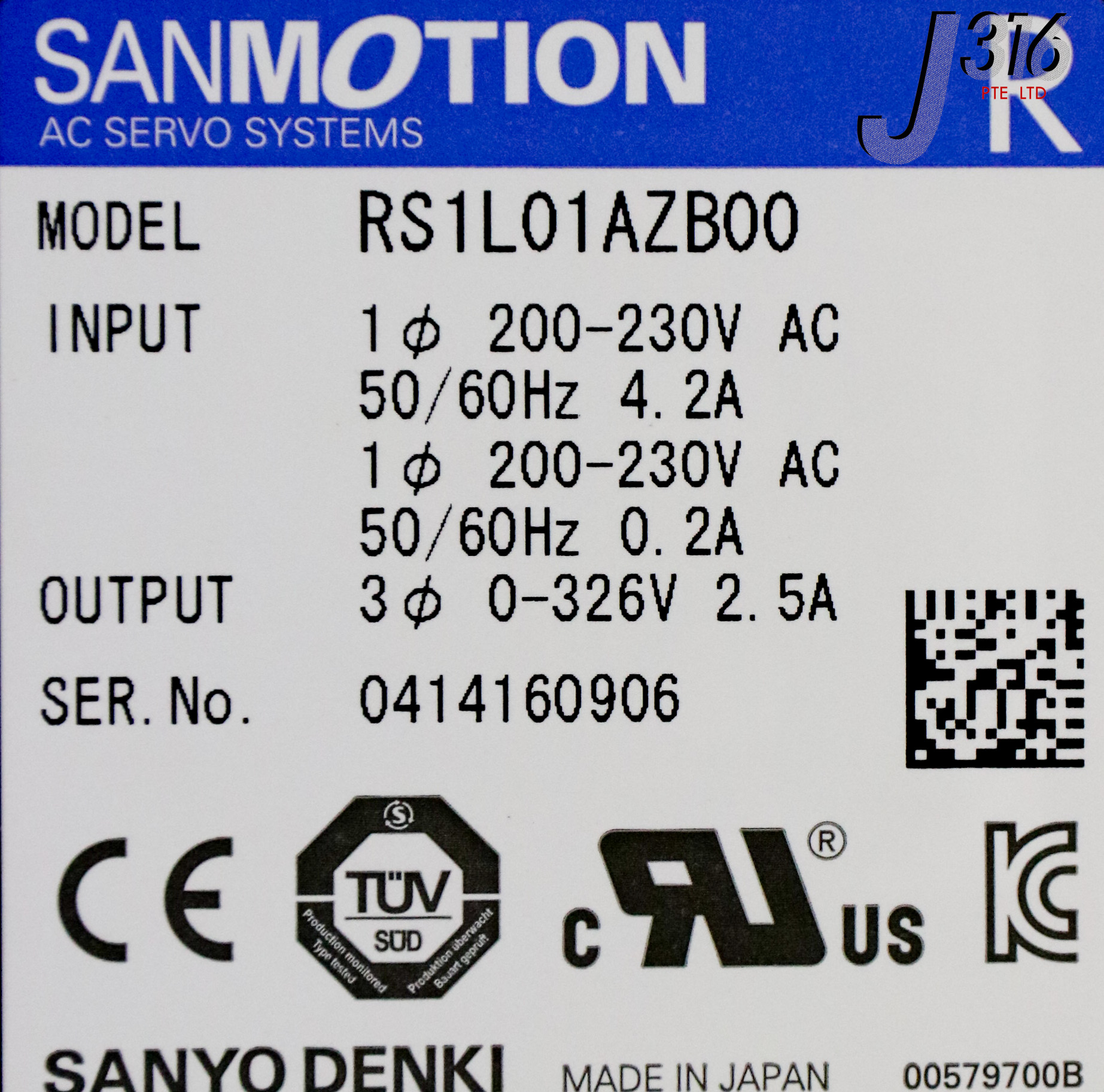 35010 SANYO DENKI AC SERVO DRIVE, SANMOTION R RS1L01AZB00 | eBay